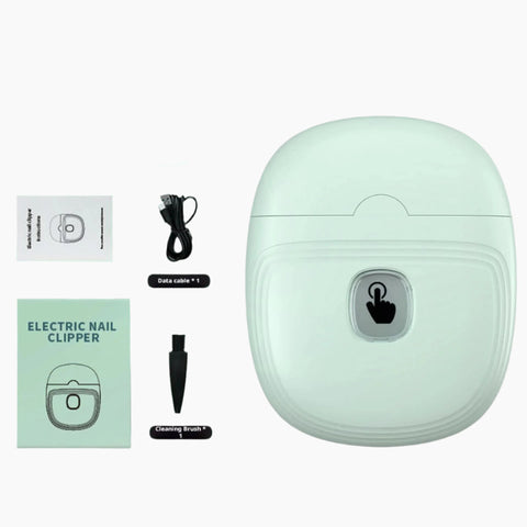 Elosung Light Green Automatic Electric Nail Trimmer With Led Rechargeable Clipper And File For Adults & Kids Portable Care Device Electric Files & Too