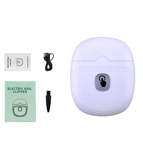 Elosung Purple Automatic Electric Nail Trimmer With Led Light Rechargeable Clipper And File For Adults & Kids Portable Care Device Electric Files & To