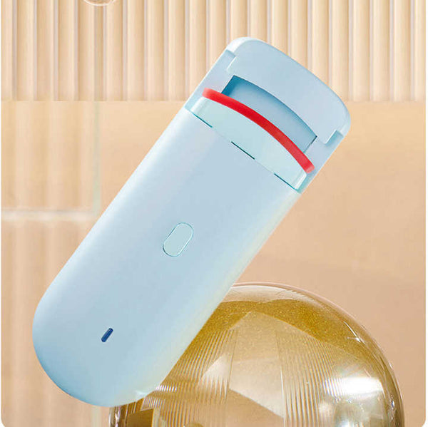 Elosung Light Blue Electric Heated Eyelash Curler Portable Rechargeable Lash Long Lasting Curling Tool Eyelash Tools