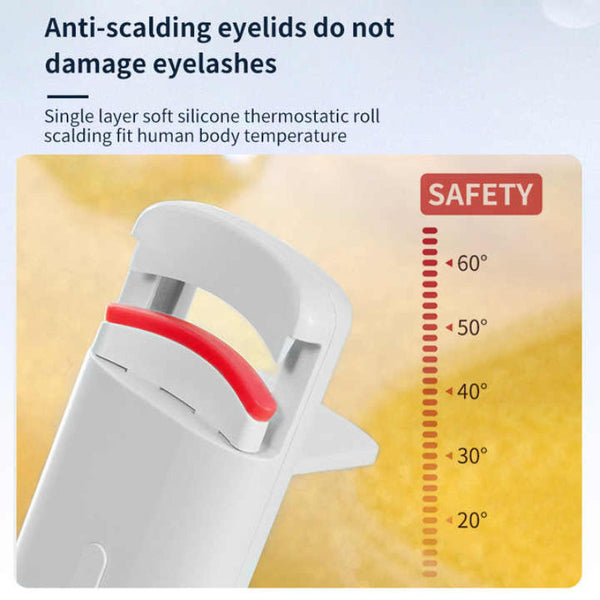 Elosung Light Blue Electric Heated Eyelash Curler Portable Rechargeable Lash Long Lasting Curling Tool Eyelash Tools