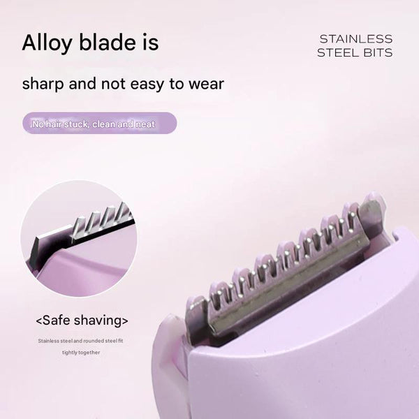Elosung Light Yellow Portable Wireless Electric Hair Remover Dual Head Rechargeable Mini Shaver For Women's Sensitive Areas Women's Shavers
