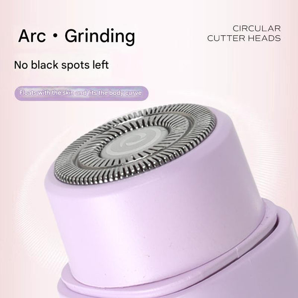 Elosung Light Yellow Portable Wireless Electric Hair Remover Dual Head Rechargeable Mini Shaver For Women's Sensitive Areas Women's Shavers