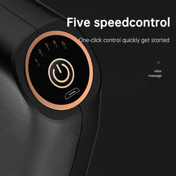 Elosung White Dual Head Mini Massage Gun Portable Professional Muscle Relaxation Device With 5 Speed Adjustment For Deep Tissue Recovery And Pain Reli