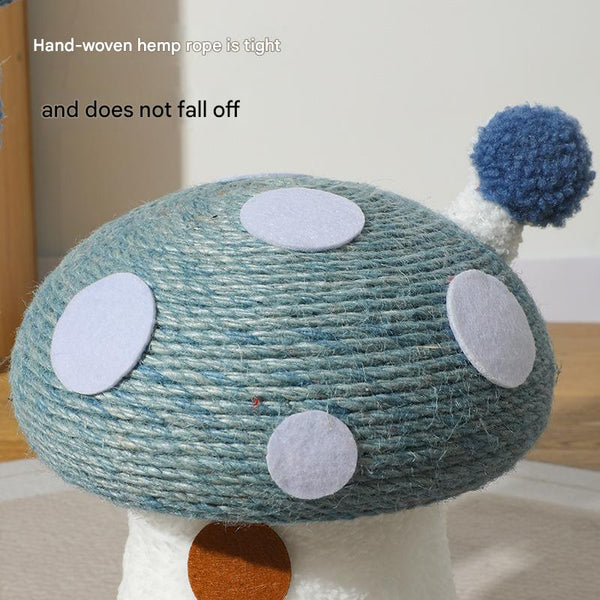 Elosung Blue Durable Mushroom Cat Scratching Post Anti Slip No Debris Pad With Sofa Protection For Small Cats Furniture & Scratchers