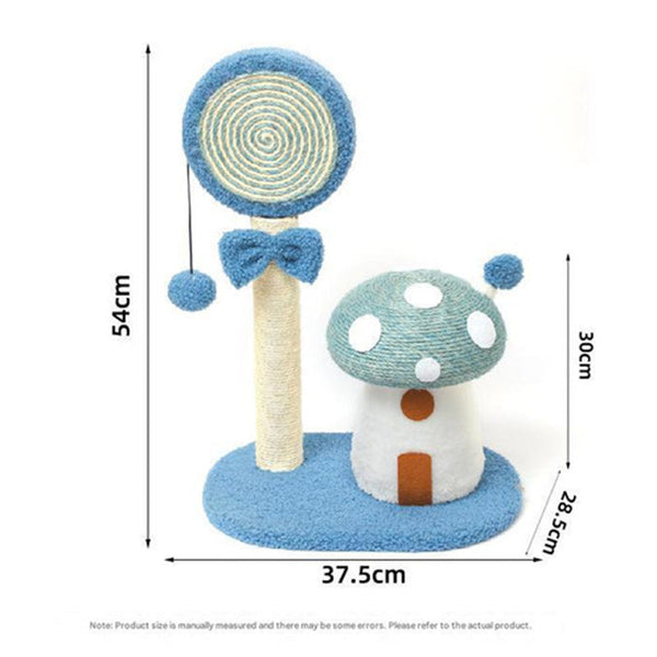 Elosung Green Durable Mushroom Cat Scratching Post Anti Slip No Debris Pad With Sofa Protection For Small Cats Furniture & Scratchers