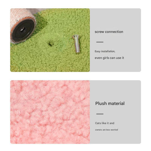 Elosung Pink Compact Cat Climbing Frame With Dual Level Sisal Posts And Playful Design Perfect For Scratching Jumping Furniture & Scratchers