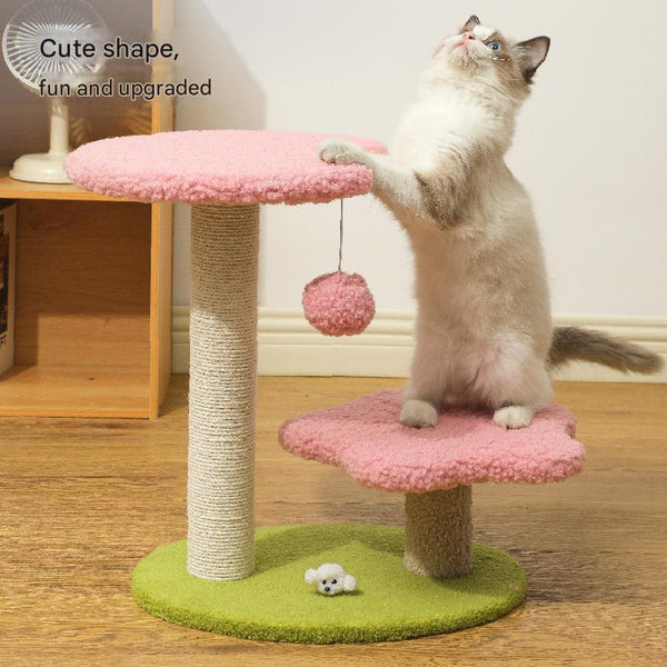 Elosung Blue Compact Cat Climbing Frame With Dual Level Sisal Posts And Playful Design Perfect For Scratching Jumping Furniture & Scratchers