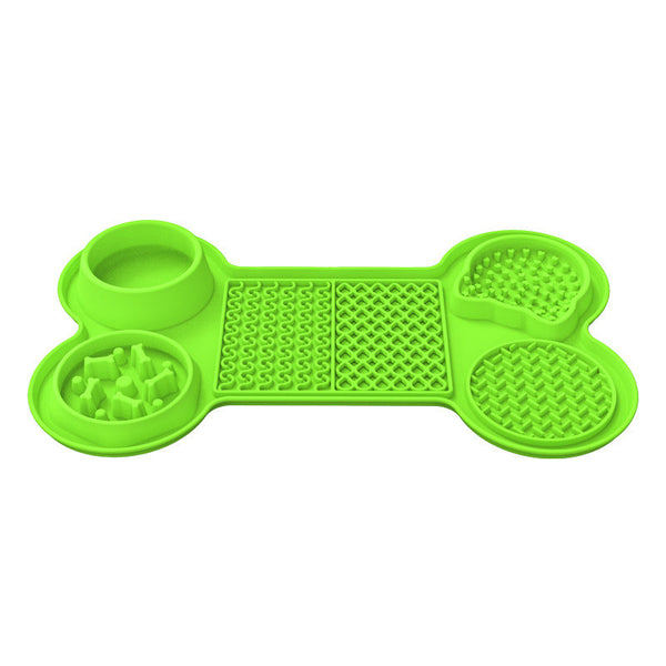 Elosung Green Silicone Pet Licking Mat Slow Feeder Pad With Strong Suction And Foldable Design Heat Resistant 40Ac To 240Ac For Dogs Cats Dog Feeding