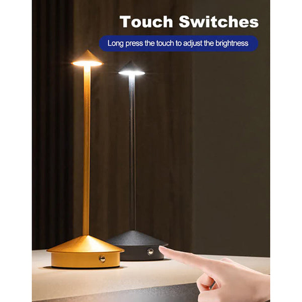 Elosung Gold Modern Minimalist Aluminum Led Mushroom Night Light Creative Bedside Lamp For Dining Room And Bedroom Night Lights