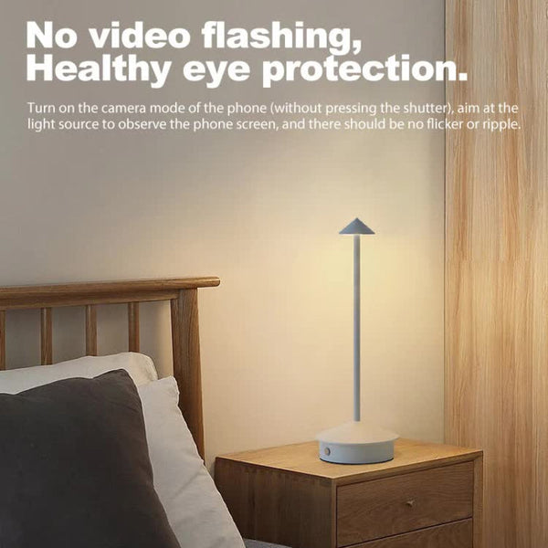 Elosung Blue Modern Minimalist Aluminum Led Mushroom Night Light Creative Bedside Atmosphere Lamp For Dining Room And Bedroom Night Lights