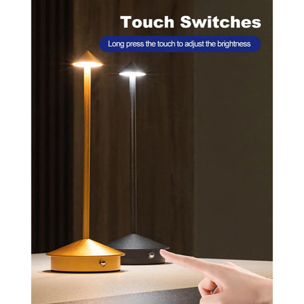 Elosung Silver Modern Minimalist Aluminum Led Mushroom Night Light Creative Bedside Atmosphere Lamp For Dining Room And Bedroom Night Lights