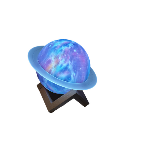 Elosung Purle And Blue 3D Saturn Ring Bluetooth With Led Lights Hifi Bass Usb Charging Immersive Sound For Home Desktop Use Audio Docks & Mini Speaker