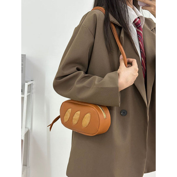 Elosung Creative Cute Baguette Crossbody Unique Bread Design Fashionable Shoulder For Daily Use Women's Bags & Handbags