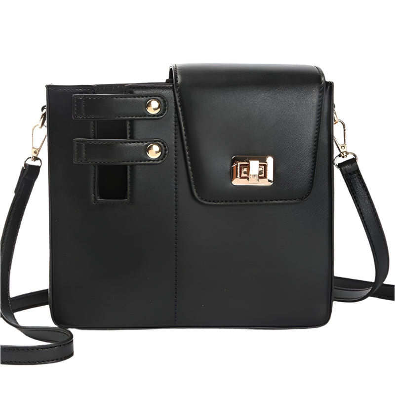 Elosung Black Portable Beverage Bottle Cup Holder Bag Trendy Crossbody Design For Daily Commute No Water Waist Packs & Bags