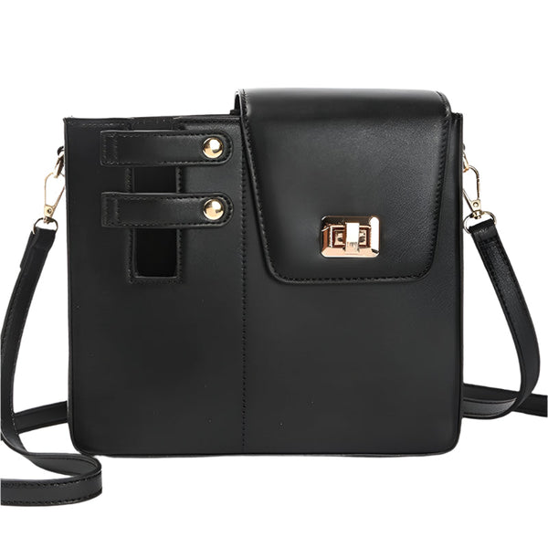 Elosung Black Portable Beverage Bottle Cup Holder Bag Trendy Crossbody Design For Daily Commute No Water Waist Packs & Bags