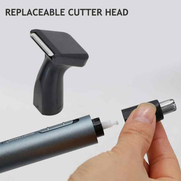 Elosung Black Electric Nose Hair Trimmer With Sideburn Cutter Portable Usb Rechargeable Grooming Kit Clippers & Trimmers