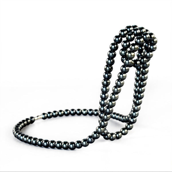 Elosung Black Modern Floating Pearl Wine Elegant Home Decor Unique Kitchen Accessory For Dining Bar And Living Room Racks