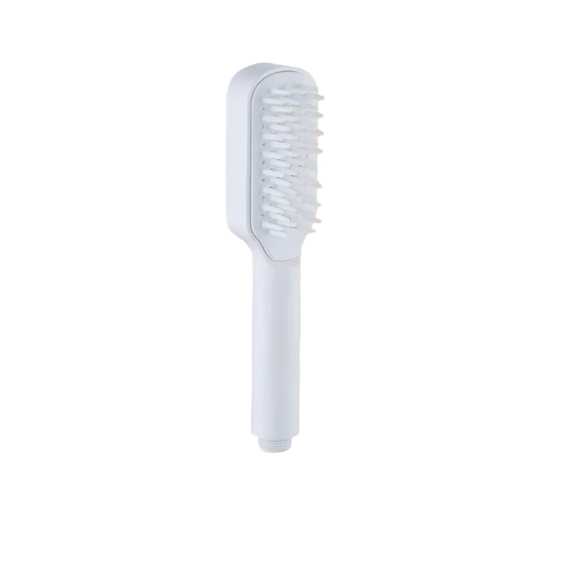 Elosung White Handheld Shower Head With Silicone Brush And Massage Function High Pressure Water Spray Shower Heads & Combos