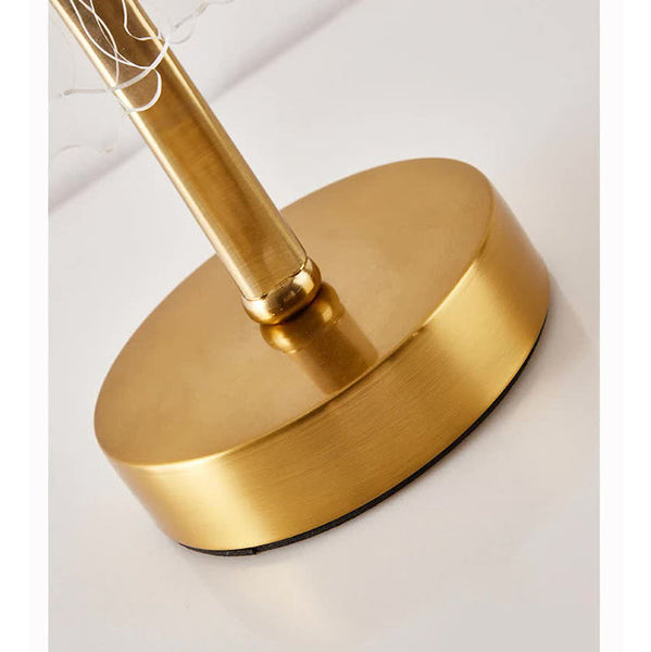 Elosung Petal Shape Luxury Acrylic Table Lamp Modern Usb Powered Night Light Night Lights