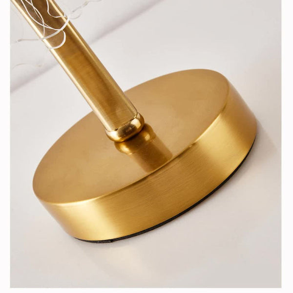 Elosung Windmill Shape Luxury Acrylic Table Lamp Modern Usb Powered Night Light | Decorative For Bedroom Living Room And Bedside Compact Design With 3