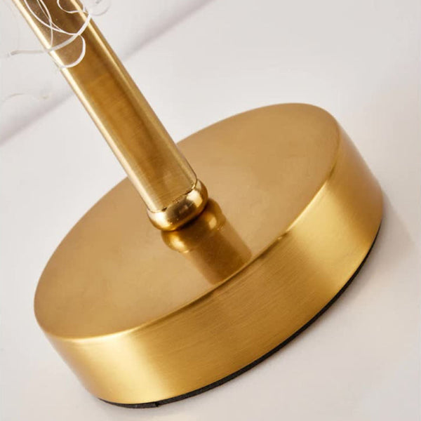 Elosung Flower Shape Luxury Acrylic Table Lamp Modern Usb Powered Night Light | Decorative For Bedroom Living Room And Bedside Compact Design With 3 C