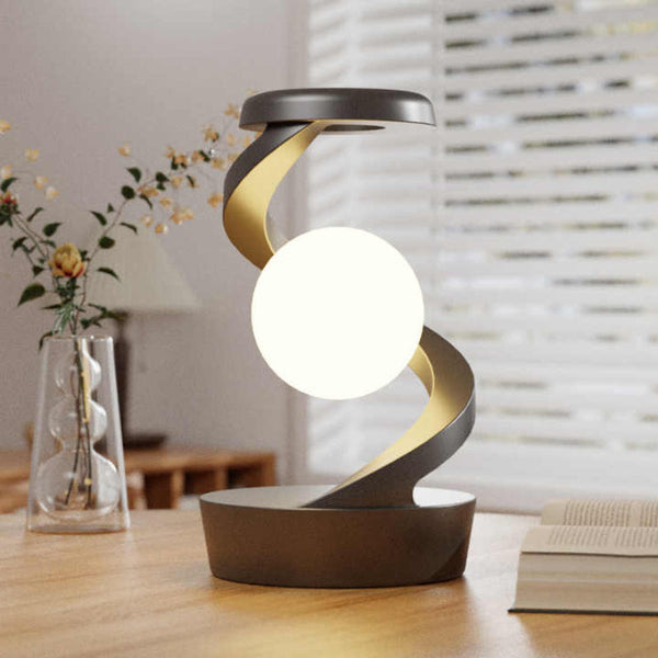 Elosung Black 360A Rotating Floating Night Light Wireless Charging Table Lamp 7 Colour Rgb Usb Rechargeable For Bedroom Bedside Desk Night Lights