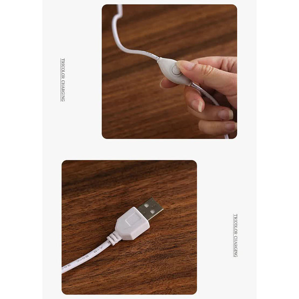 Elosung Colorful Glass Mountain Ambient Night Light Usb Rechargeable Touch Control Bedside Lamp Adjustable 3 Night Lights