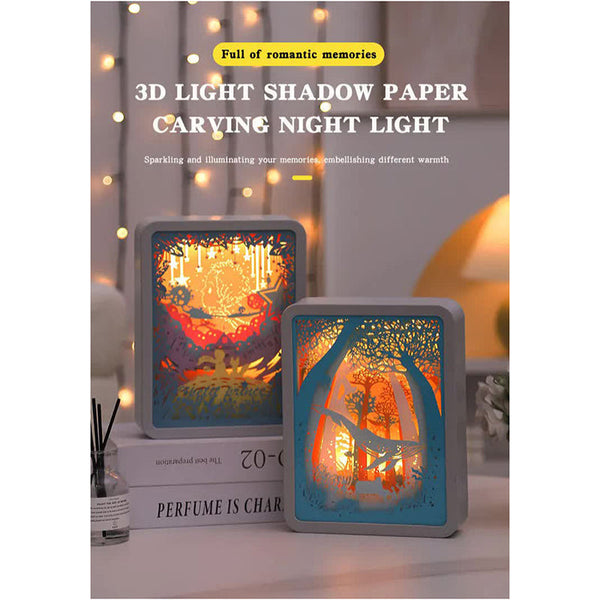 Elosung Little Monsters 3D Paper Carving Night Light Usb Or Battery Powered Decorative Bedside Lamp | Atmosphere For Bedroom Creative Starry And Princ