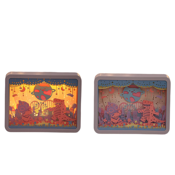 Elosung Little Monsters 3D Paper Carving Night Light Usb Or Battery Powered Decorative Bedside Lamp | Atmosphere For Bedroom Creative Starry And Princ