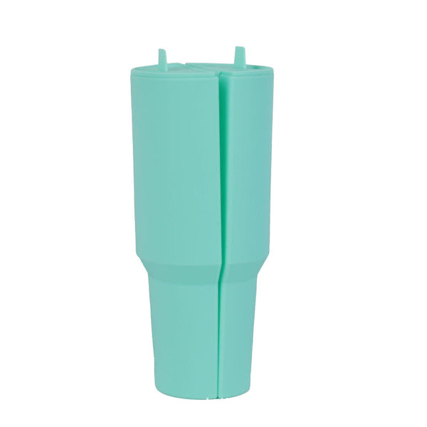 Elosung Turquoise 40Oz Silicone Dual Chamber Cup Separator Food Grade Drink Divider Cold Mug With Separate Compartments Bpa Free Liner For Beverages J