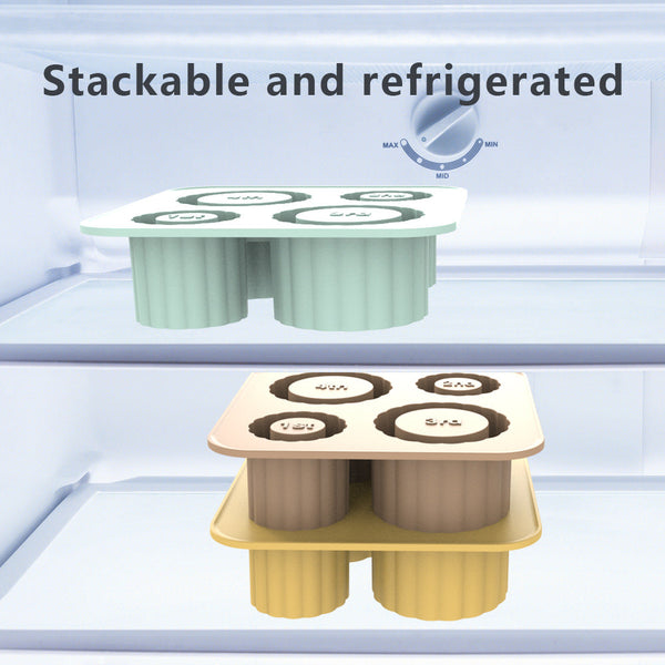 Elosung 2 Pcs Brown Silicone Ice Cube Tray With Lid Easy Release Food Grade Platinum Mold 30Oz/40Oz Compatible Durable And Reusable Ice Cubes Trays &