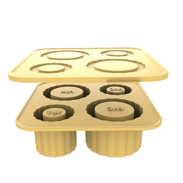 Elosung 2 Pcs Yellow Silicone Ice Cube Tray With Lid Easy Release Food Grade Platinum Mold 30Oz/40Oz Compatible Durable And Reusable Ice Cubes Trays &