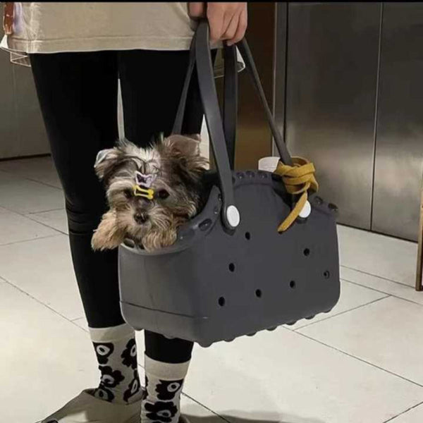 Elosung Red Eva Pet Handbag Diy Custom Decoration Carrier For Small Pets Beach And Outdoor Use (Large Capacity) Pet Transport