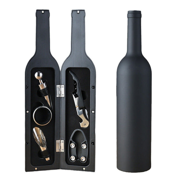 Elosung Black Closure Creative Wine Accessories Set 5 Piece High Grade Tool Gift Multi Tools