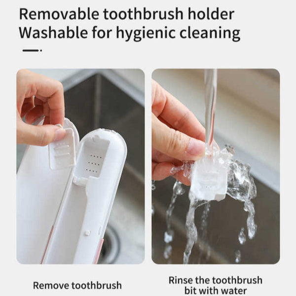 Elosung 1 Piece Grey Portable Uv C Toothbrush Sterilizer Rechargeable Travel Case With Disinfection Compact And Lightweight Easy Clean Design Tumblers