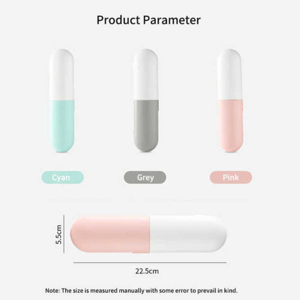 Elosung 1 Piece Grey Portable Uv C Toothbrush Sterilizer Rechargeable Travel Case With Disinfection Compact And Lightweight Easy Clean Design Tumblers