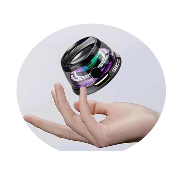 Black Mini Bluetooth With Magnetic Base High Quality Bass And Surround Sound Colorful Ambient Lighting Usb Rechargeable 6 Hour Battery Life Audio Dock