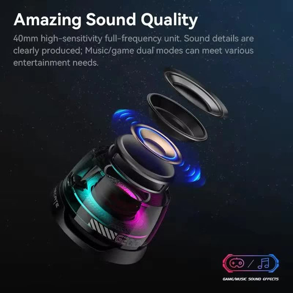 Elosung White Mini Bluetooth With Magnetic Base High Quality Bass And Surround Sound Colorful Ambient Lighting Usb Rechargeable 6 Hour Battery Life Au