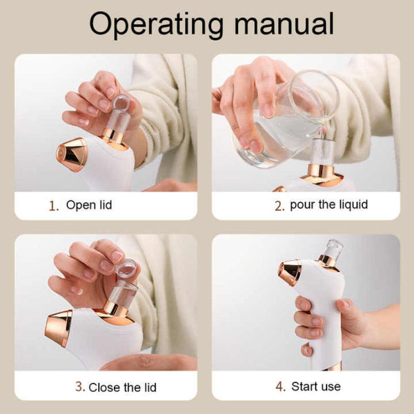 Elosung White Oxygen Injector For Face Hydration And Skin Rejuvenation 40Ml Usb Rechargeable Atomizer Anti Aging Products