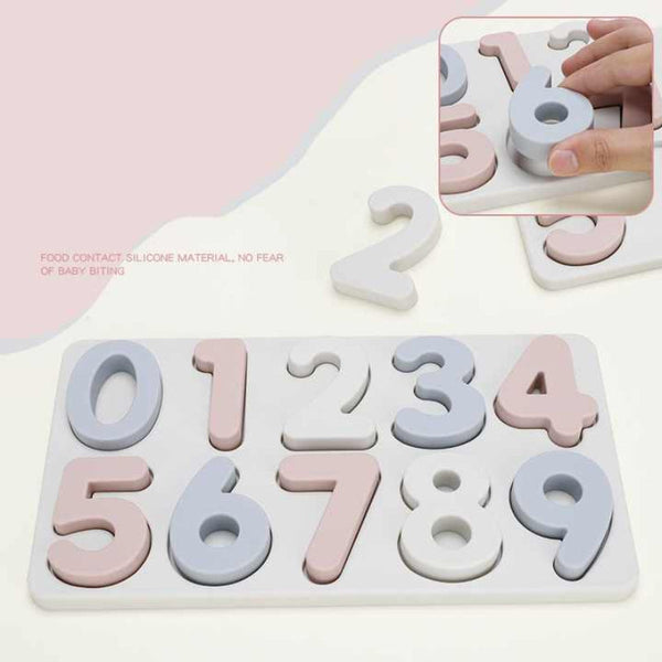Elosung Colorful Silicone Early Learning Number Puzzle Board For Kids A Food Grade Safe And Durable Montessori Educational Toy Educational Toys