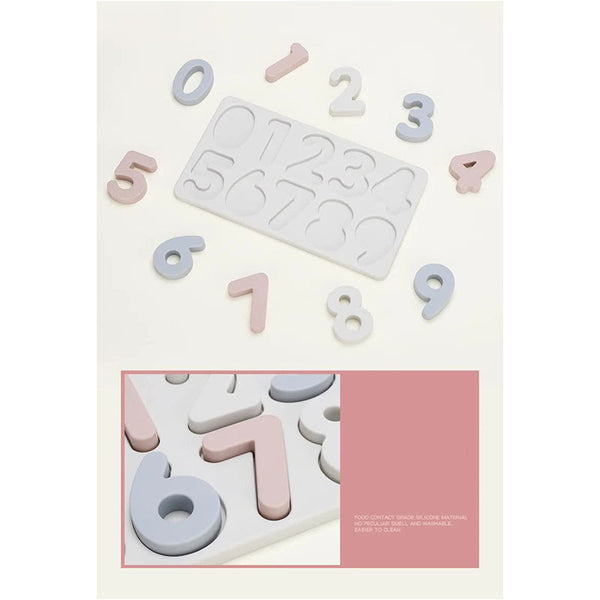 Elosung Colorful Silicone Early Learning Number Puzzle Board For Kids A Food Grade Safe And Durable Montessori Educational Toy Educational Toys