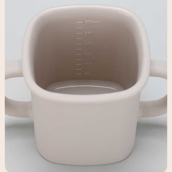 Blue Silicone Little One Training Cup With Dual Handles Duck Bill & Snack Lids Spill Proof Drop Sippy Cups & Mugs