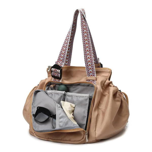 Elosung Khaki Convertible Multifunctional Little One Cradle Travel Bag Women's Backpack Shoulder Mummy With Expandable Storage Women's Bags & Handbags