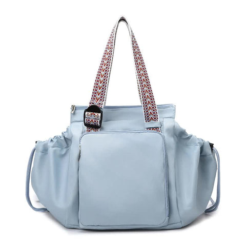 Elosung Blue Convertible Multifunctional Little One Cradle Travel Bag Women's Backpack Shoulder Mummy With Expandable Storage Women's Bags & Handbags