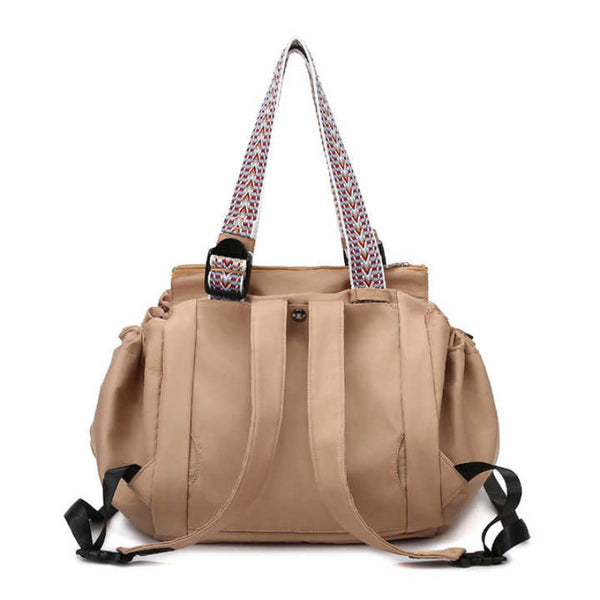 Elosung Brown Convertible Multifunctional Little One Cradle Travel Bag Women's Backpack Shoulder Mummy With Expandable Storage Women's Bags & Handbags