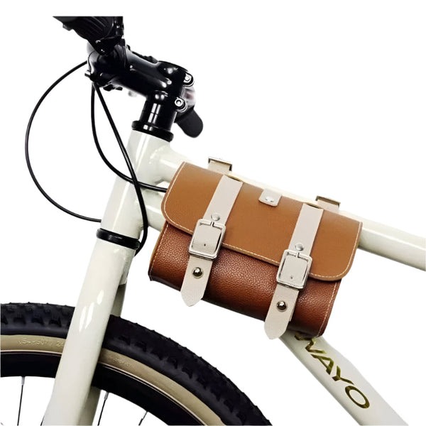 Elosung Brown Bicycle Handlebar Bag Universal Front & Rear Bike Accessory For Commuting And Cycling Bags & Panniers