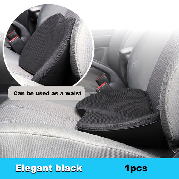 Black Mini Car Seat Cushion Memory Foam Height Boost With Removable Mesh Cover Driver Pad For All Seasons Seat & Posture Cushions