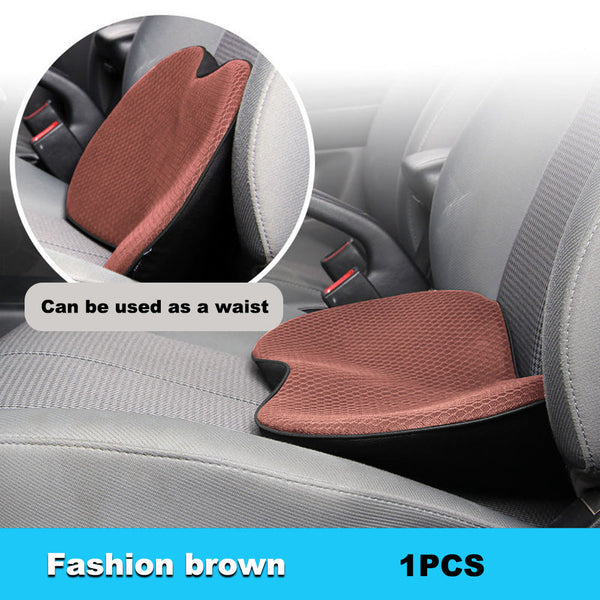 Elosung Brown Mini Car Seat Cushion Memory Foam Height Boost With Removable Mesh Cover Driver Pad For All Seasons Seat & Posture Cushions