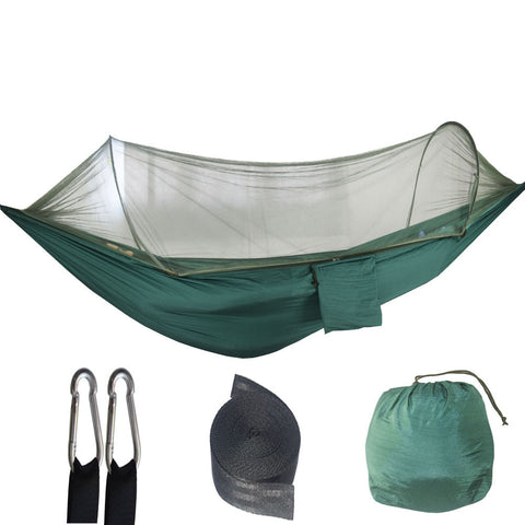 Elosung Turquoise Automatic Pop Up Mosquito Net Hammock 200Kg Load Capacity Lightweight Outdoor Camping Gear With Quick Setup And Durable Design Insec