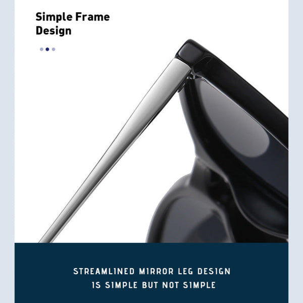 Elosung Black Stylish Polarized For Men And Women Uv Protection Lightweight Design Trendy Outdoor Activities Sunglasses